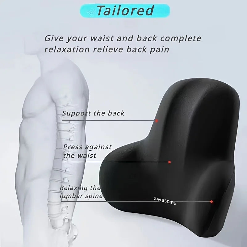 2-in-1 Memory Foam Seat & Lumbar Cushion